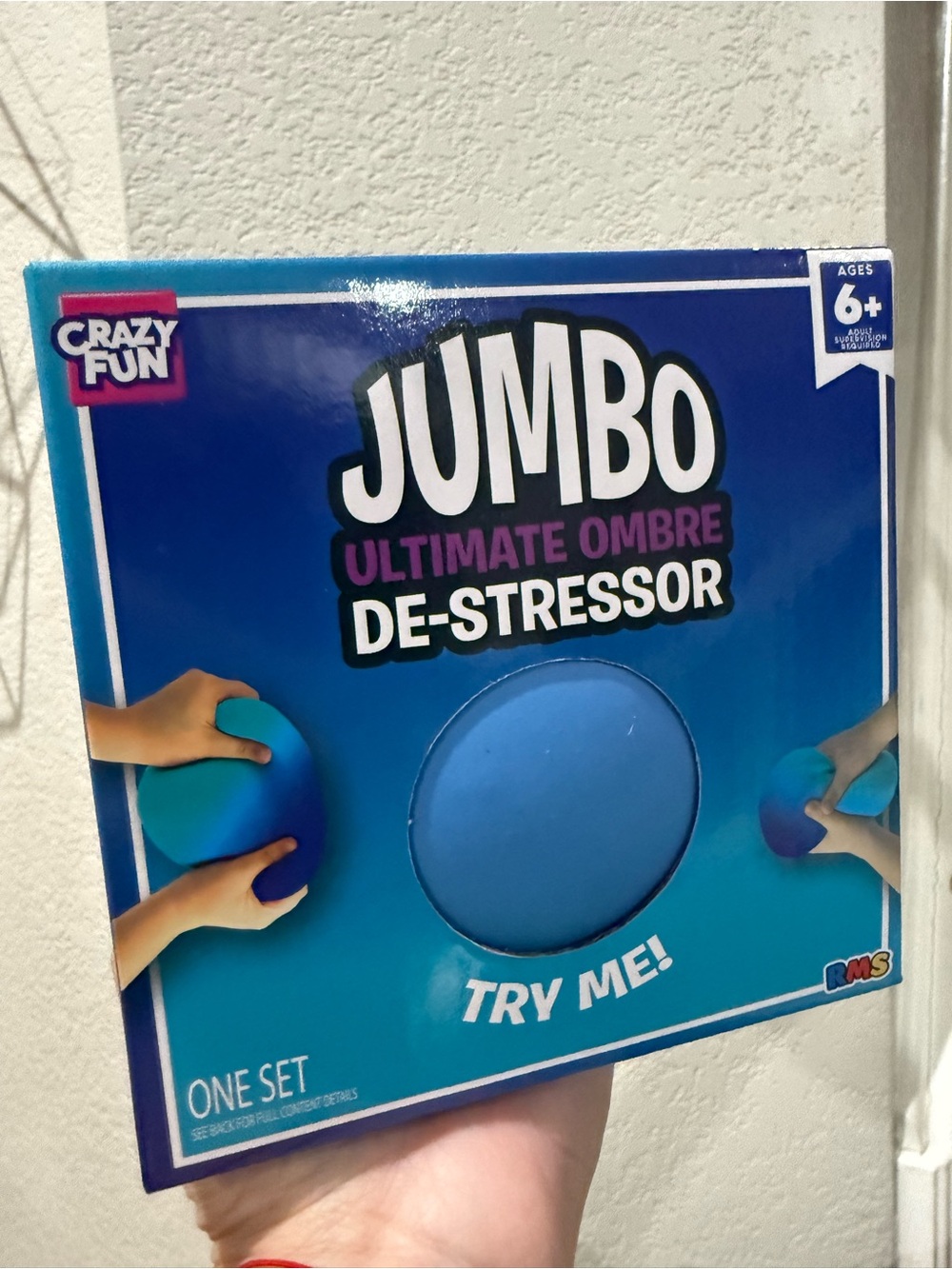 RMS Jumbo Ultimate De-Stressor Giant Ball Viral Squishy. Ombre Blue. New